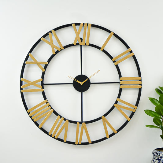 Hudson - Metal Roman Wall Clock for Home and Office (24 Inch)