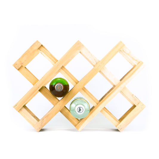 Laila 1.0 - Table Top Wooden Wine Rack for 8 Bottles