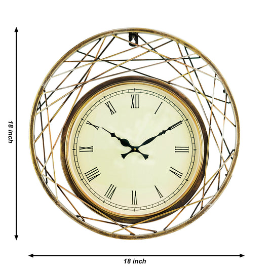 Pisa - Metal Designer Wall Clock for Home and Office (18 Inch)