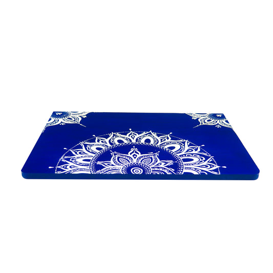 Kasol Blue mandala sunrise wall table (60cmx40cm) Designer Handcrafted Wooden Laptop/ Study Table for Home and Office