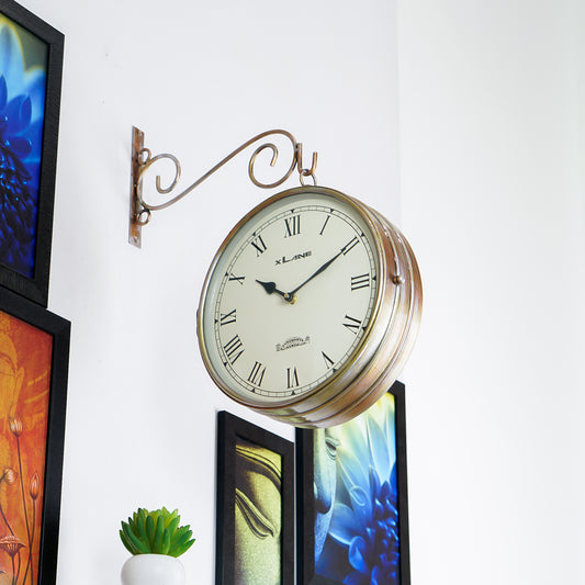 Kyoto Slim - Metal Wall Mounted Station Wall Clock for Home and Office