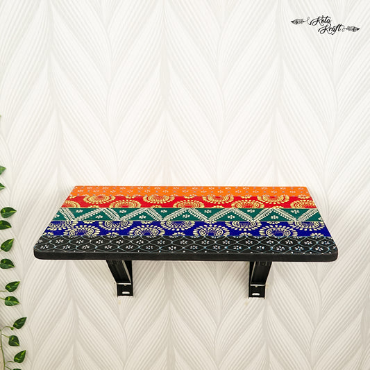 Printed Mastery - Rajni handprinted table Designer Handcrafted Wooden Laptop/ Study Table for Home and Office